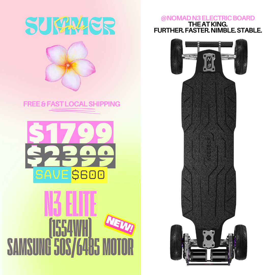 Acedeck Nomad N3 Electric Skateboard Review: 90km Range All-Terrain Board Specs & Price