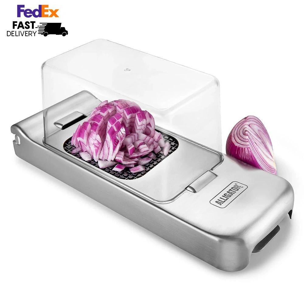 Alligator Stainless Steel Chopper 3-in-1 Review: Onions, Fries, and Fine Dice in Seconds