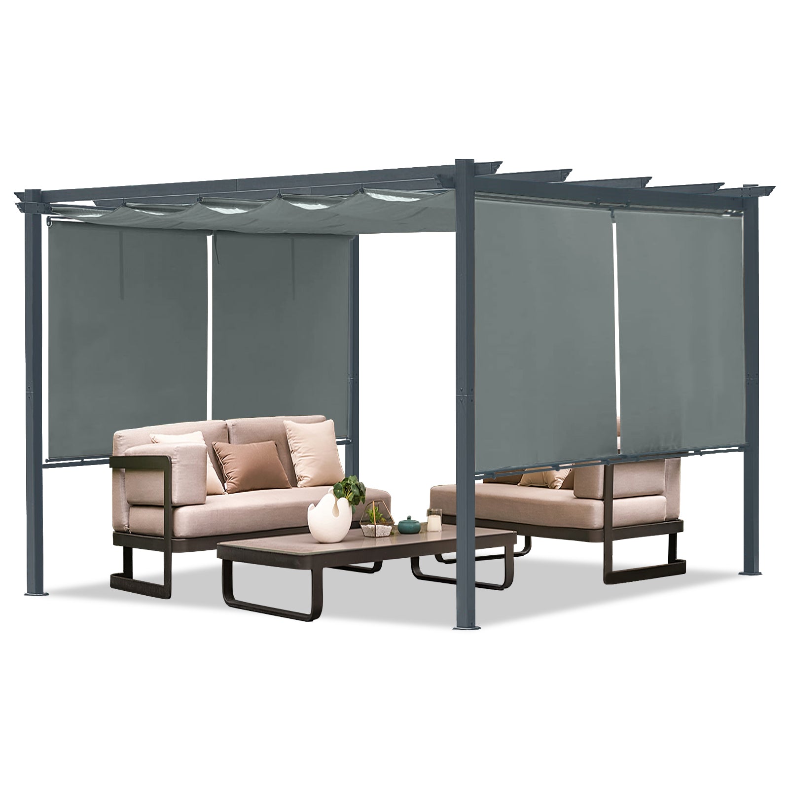 Aoodor 12x10 ft Outdoor Pergola Retractable Shade Canopy Review