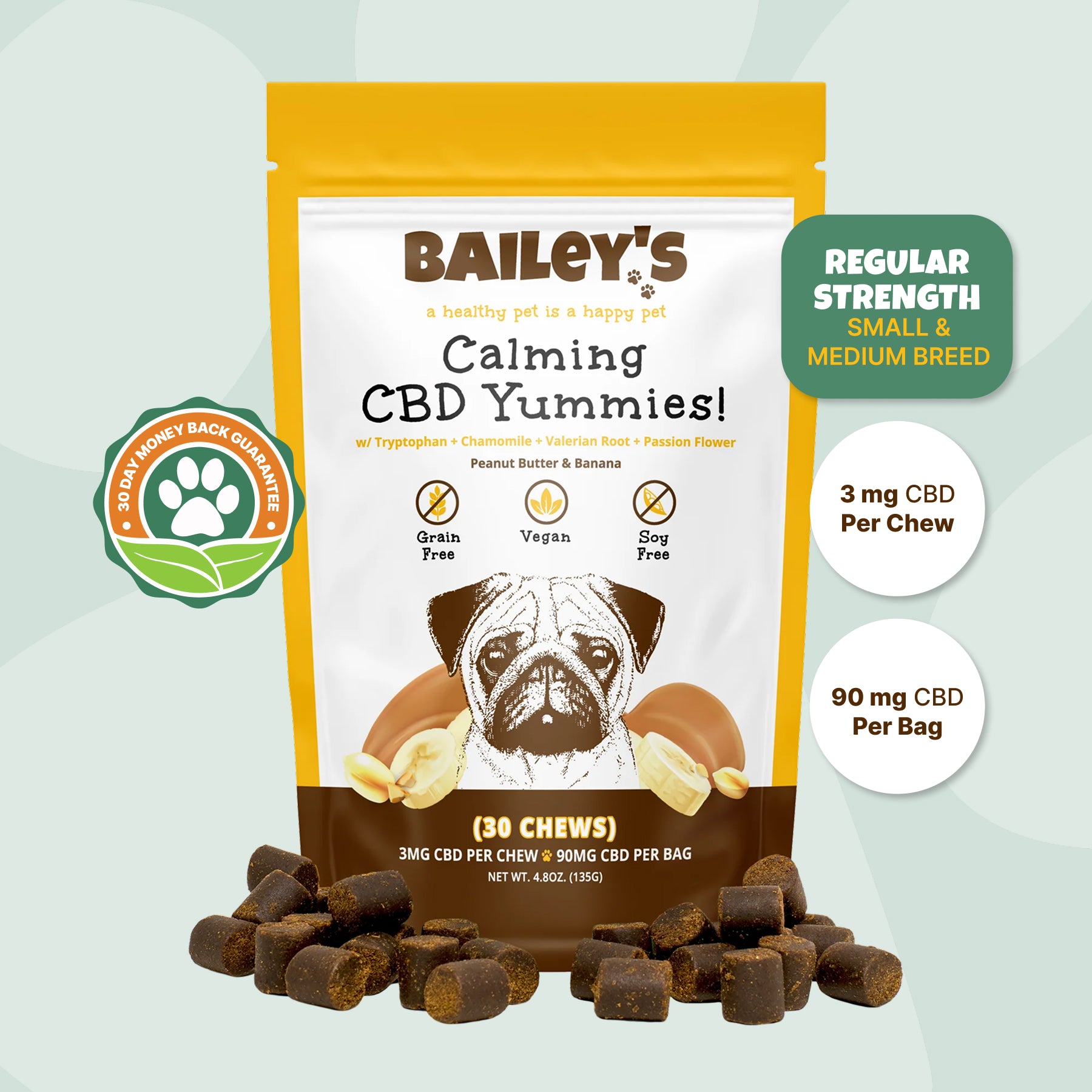 Bailey's CBD Calming Yummies Review: What We Found About This Dog Calming Treat