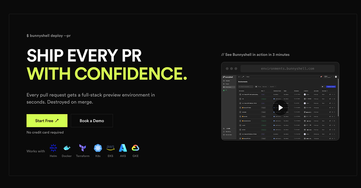 Bunnyshell Review 2026: Preview Environments as a Service (Tested)