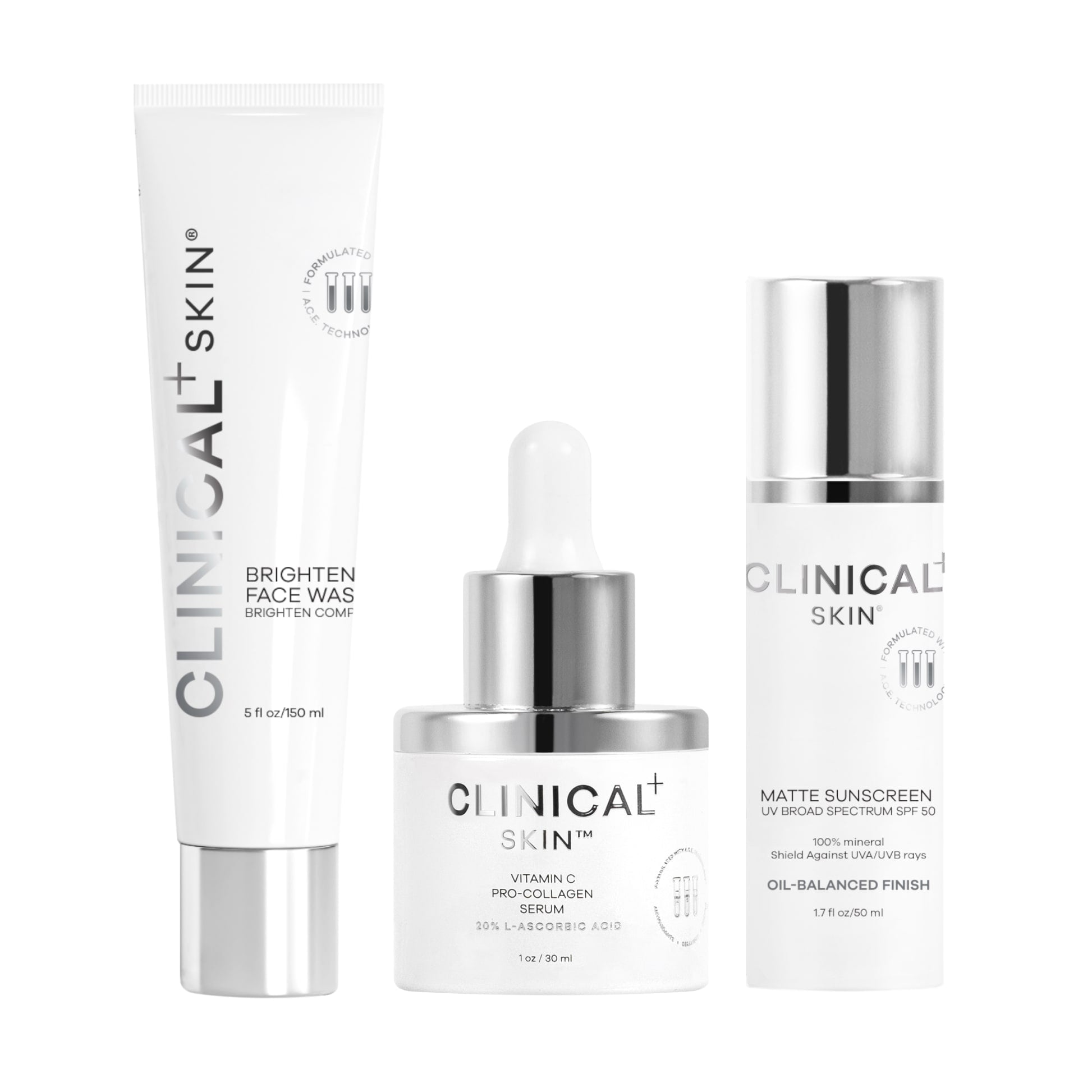 Clinical Skin Clinical Summer Set Review: Vitamin C Serum, Cleanser & SPF 50 Trio