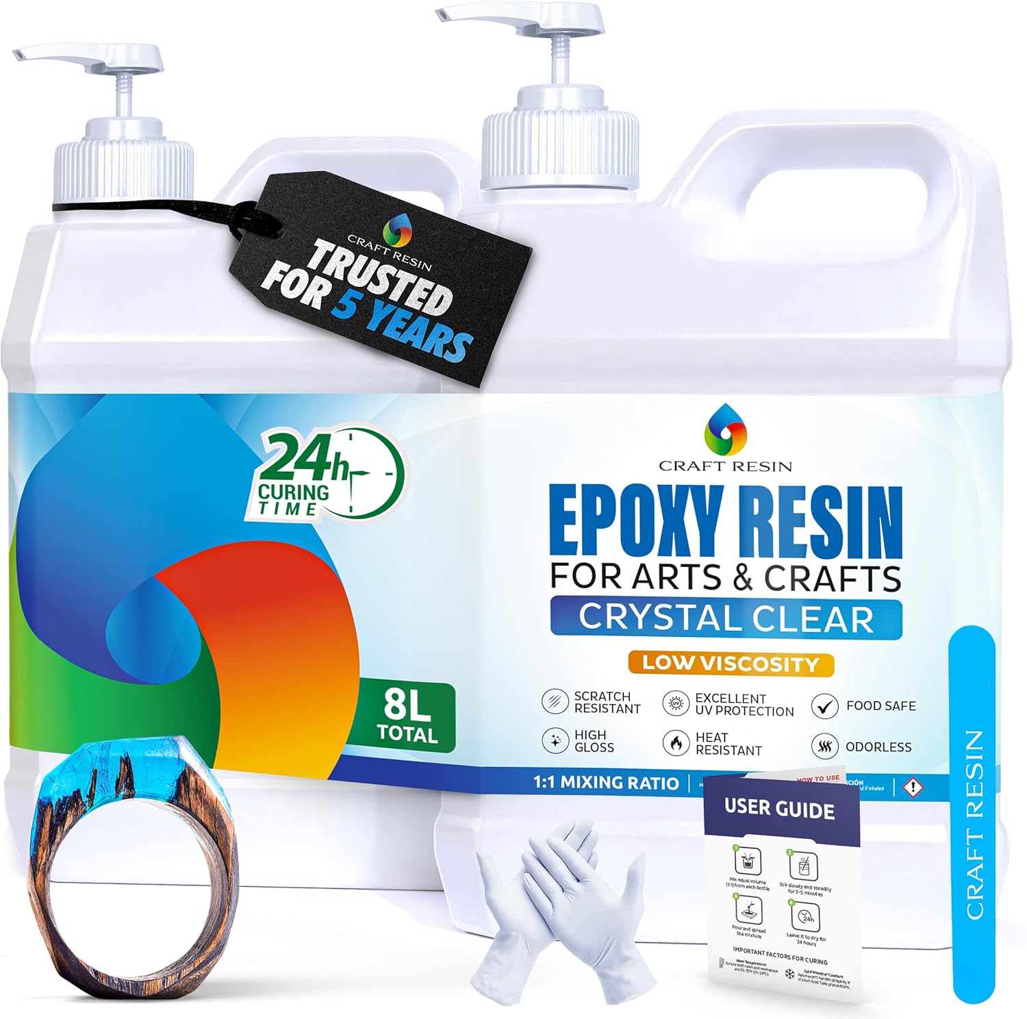 Craft Resin Arts & Crafts Epoxy 8L Review 2026: Crystal-Clear, Beginner-Friendly Resin (With Current Discount)
