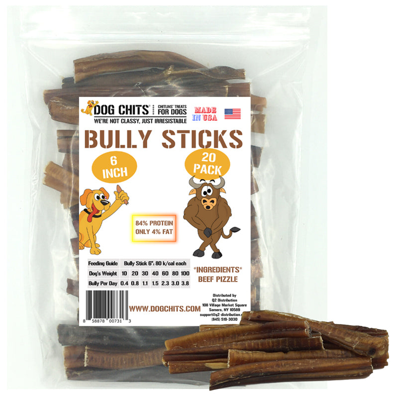 Dog Chits Bully Sticks (6-Inch, 20 Count) Review: What Dog Owners Are Saying