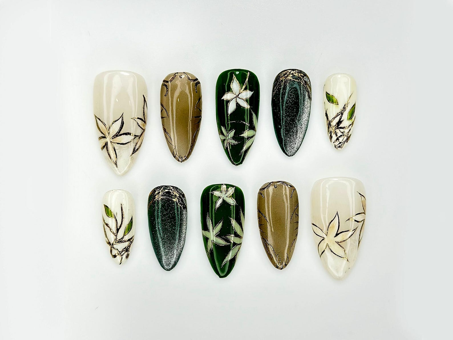 DoryNail Jade Garden Serenity Press-Ons Review: Salon Nail Art Without The Appointment