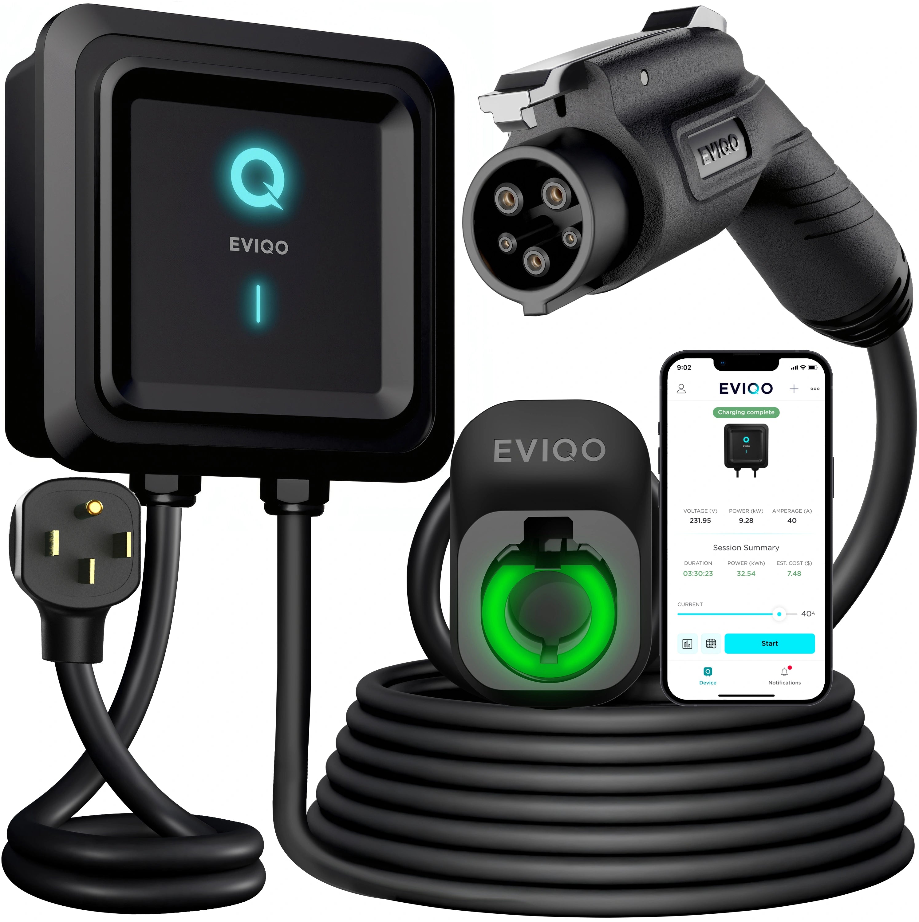 EVIQO Level 2 EV Charger Review: 40A Plug-In Charging at Home