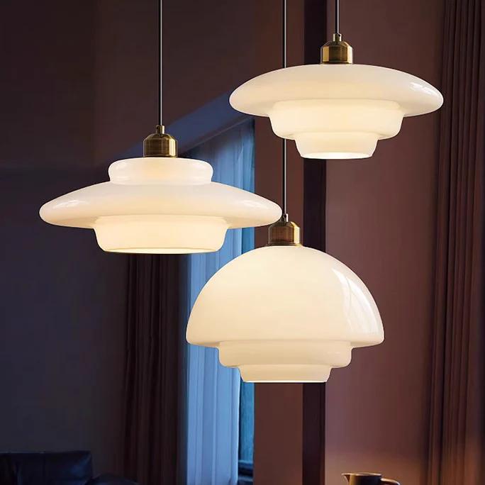 Heparts Home Modern Miller Art Deco Milk Glass Pendant Light Review
