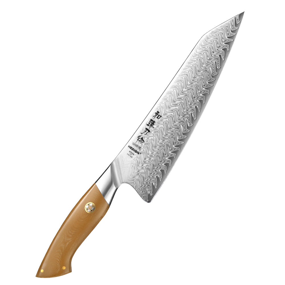 HEZHEN 8.5-Inch Damascus Chef Knife Review (B38L Series)