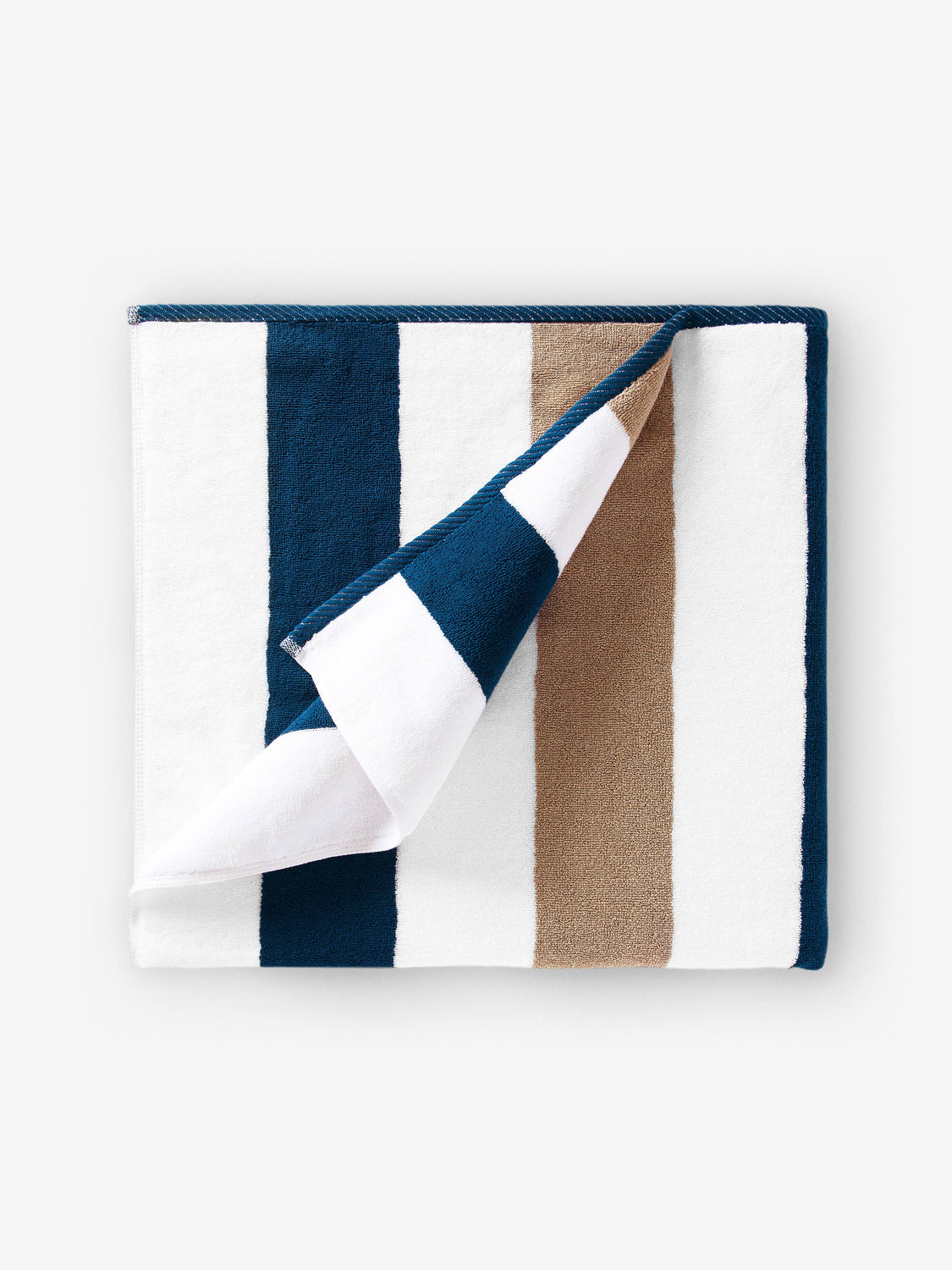 Laguna Beach Textile Co Classic Cabana Beach Towel Review (Ocean Blue & Almond)