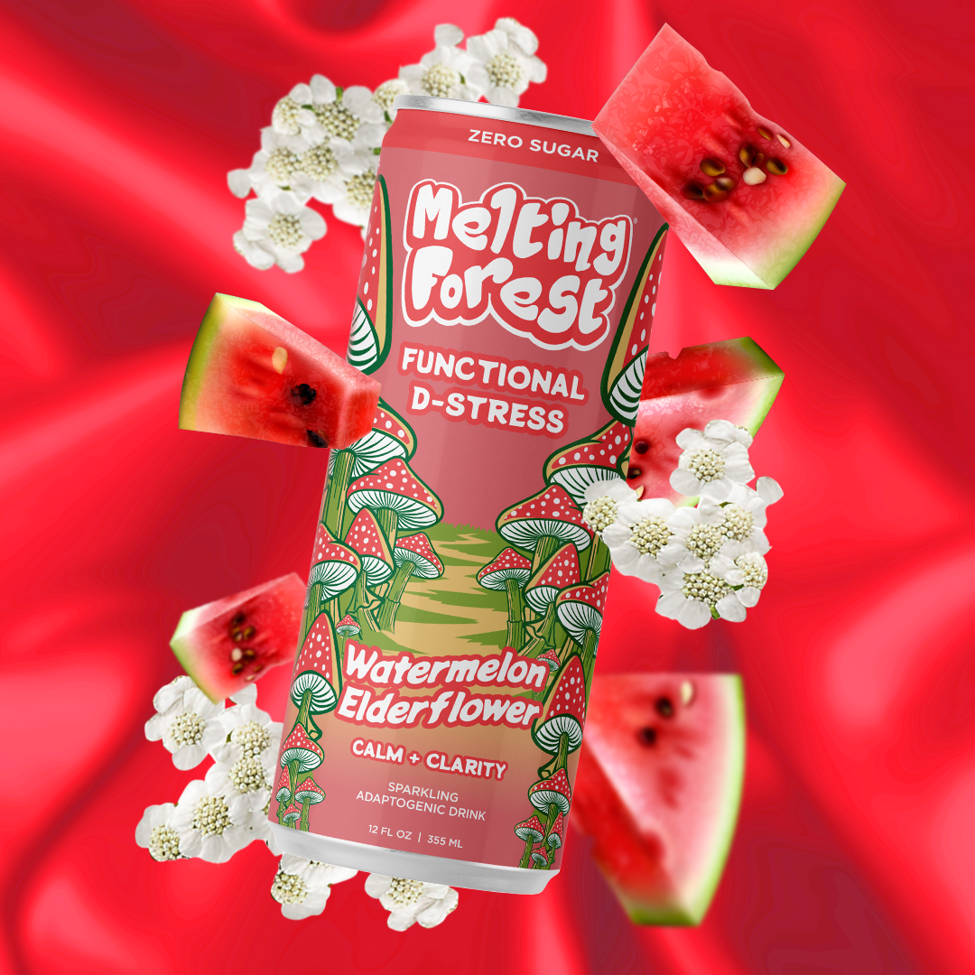 Melting Forest Watermelon Elderflower Mushroom Sparkling Drink Review