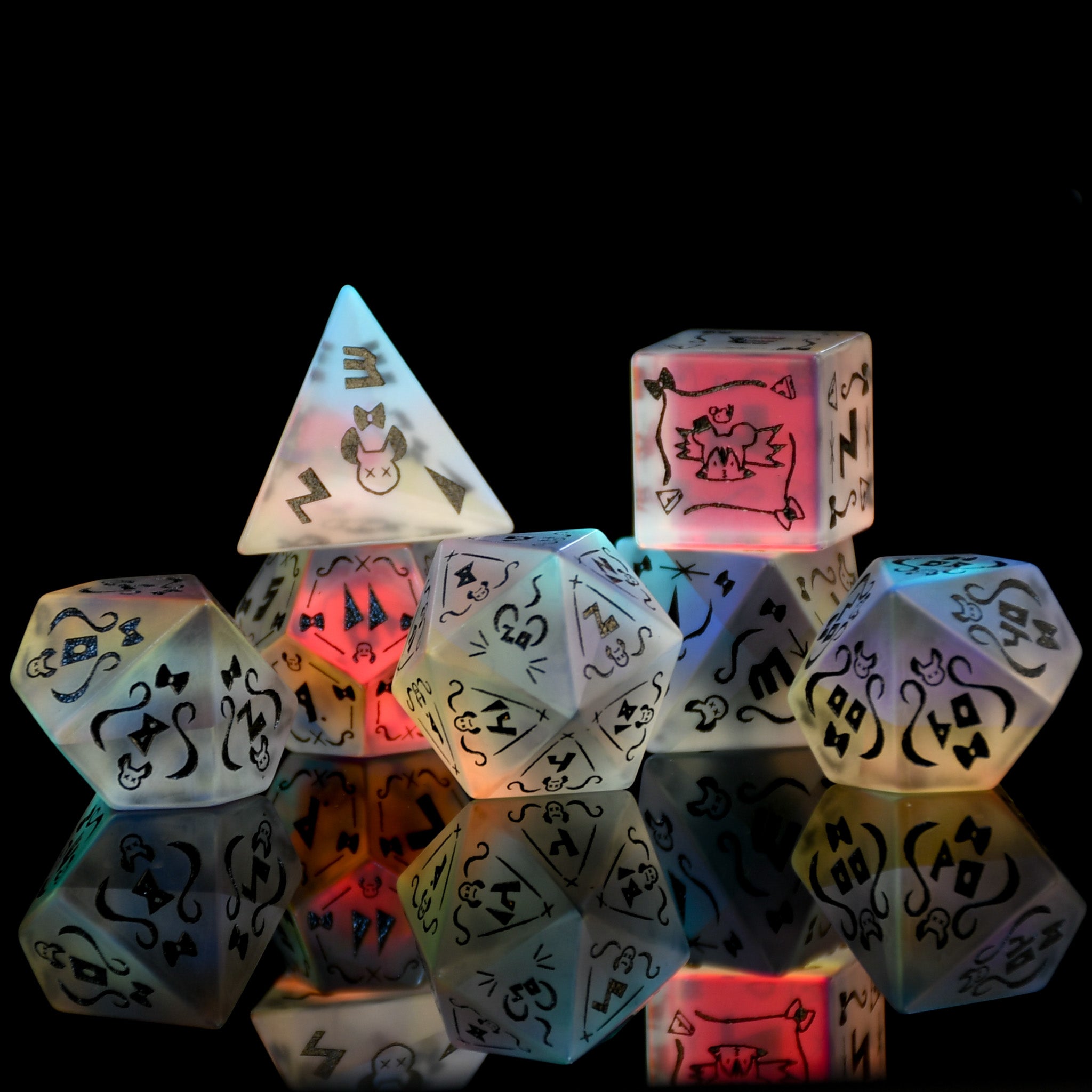 Misty Mountain Gaming Hakos Baelz Frosted Glass Dice Set Review (hololive x MMG Pre-Order)