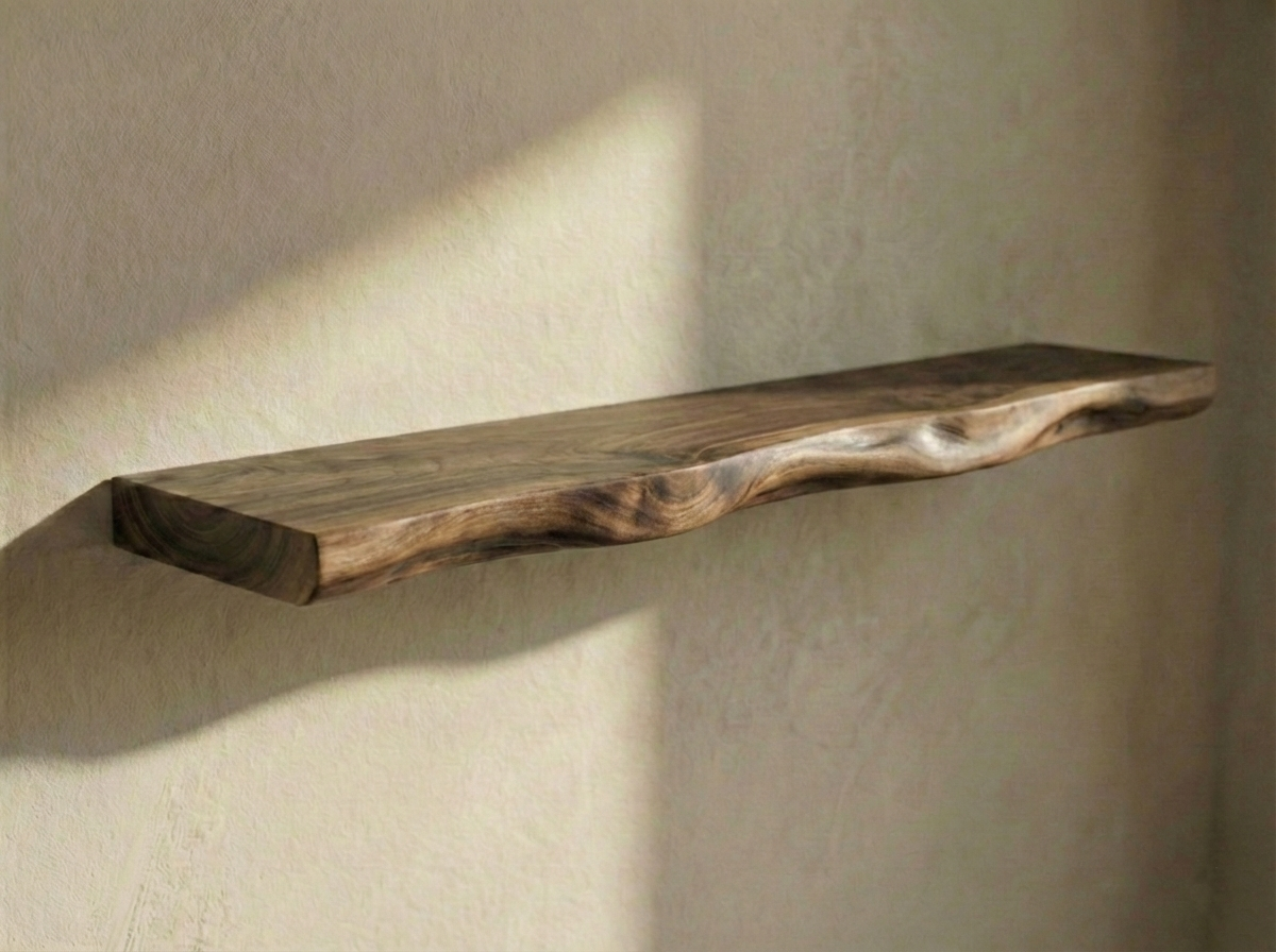 Solid Walnut Live Edge Floating Shelf Review (The Mortise & The Hare)