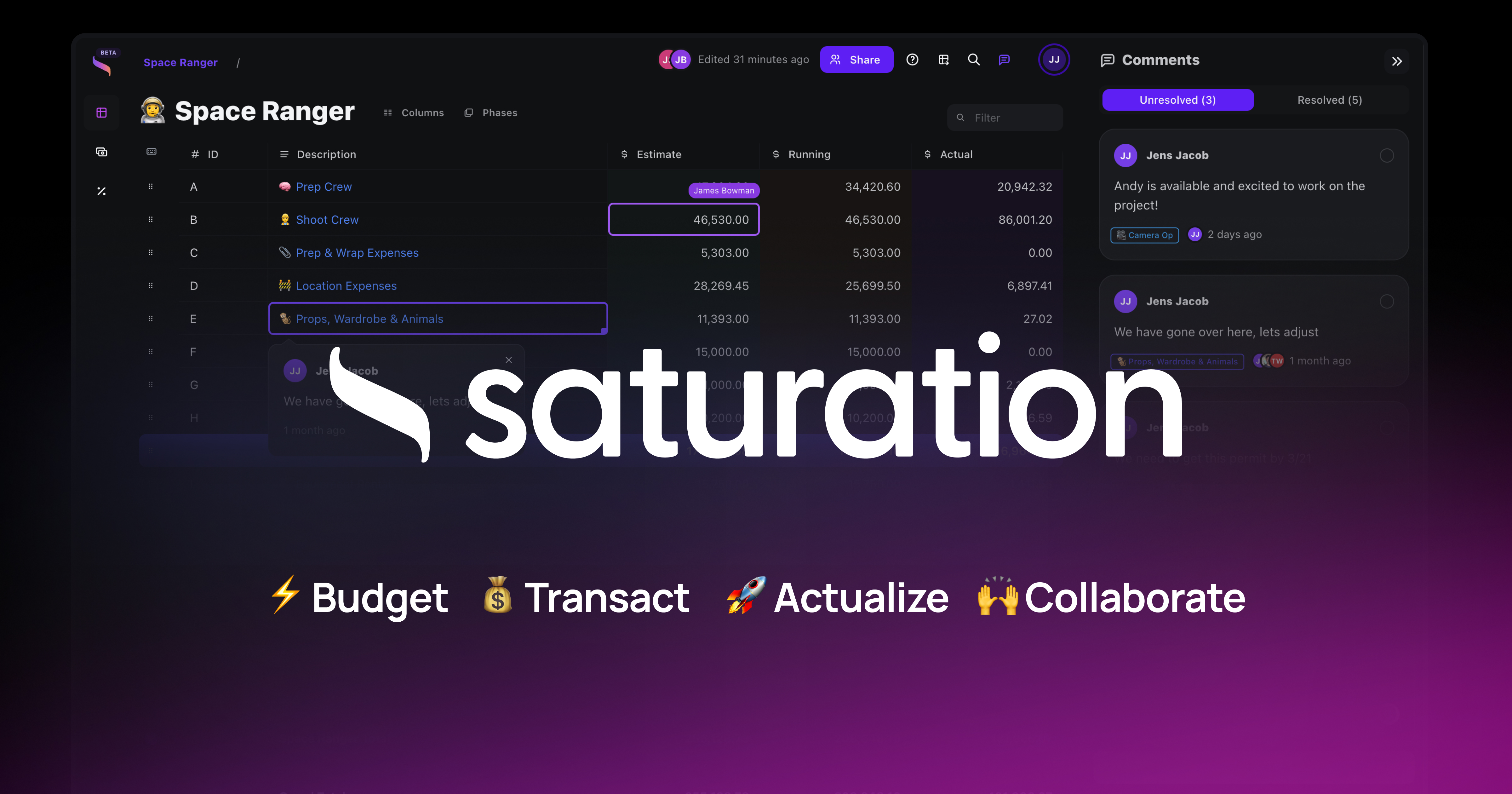 Saturation Review 2026: Is This Film Budgeting Software Worth It?