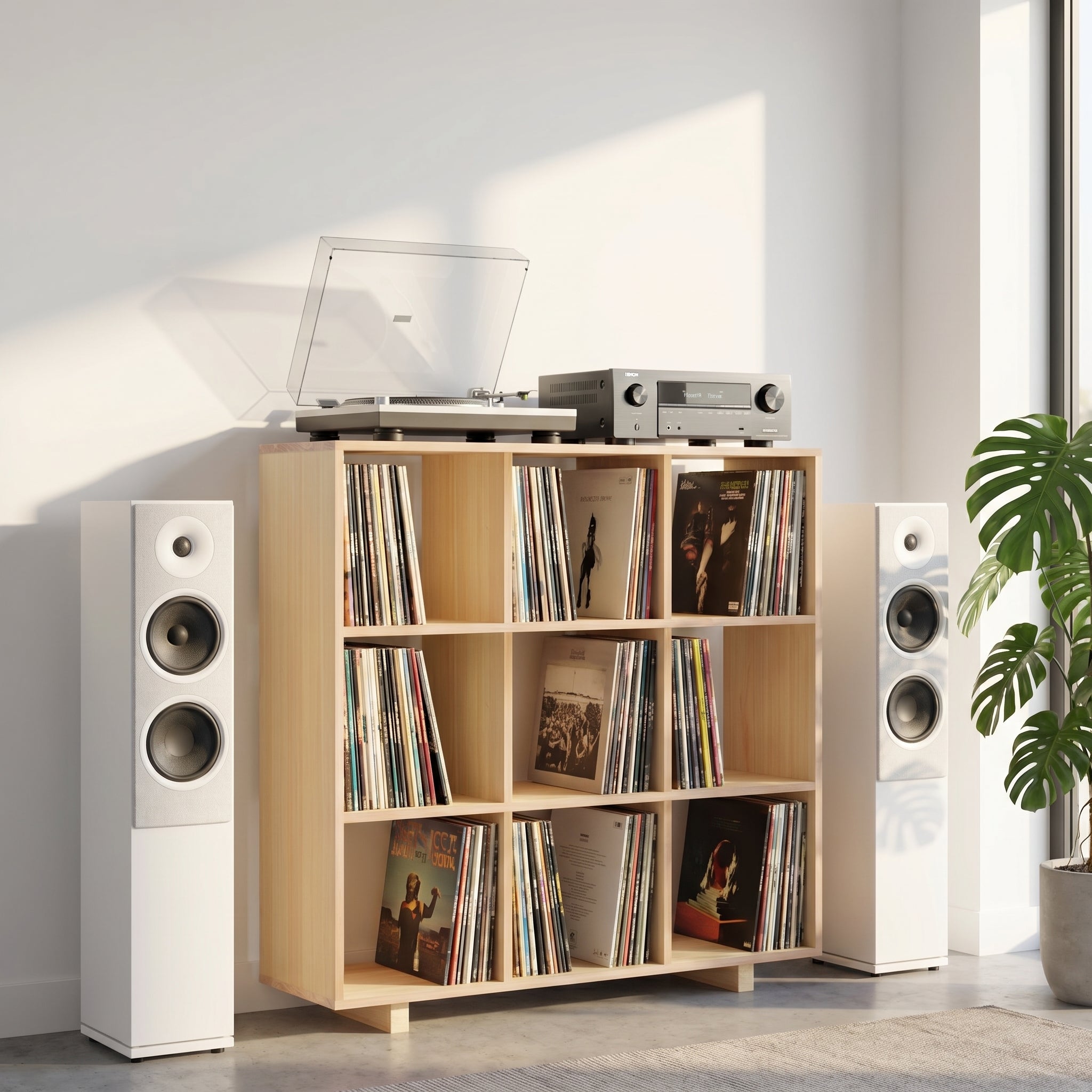 Stoff Mobel Grid 01 Record Player Stand Review: Solid Pine, Scandinavian Style