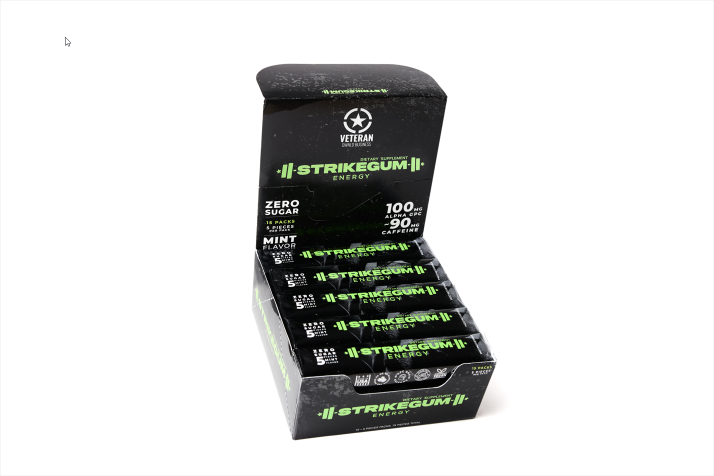 StrikeGum Energy Gum Tray Review: 90mg Caffeine Gum With Alpha-GPC