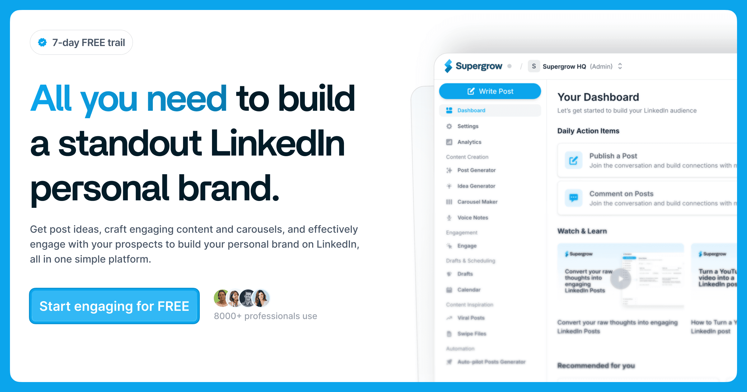 Supergrow Review 2026: AI LinkedIn Content in Your Real Voice