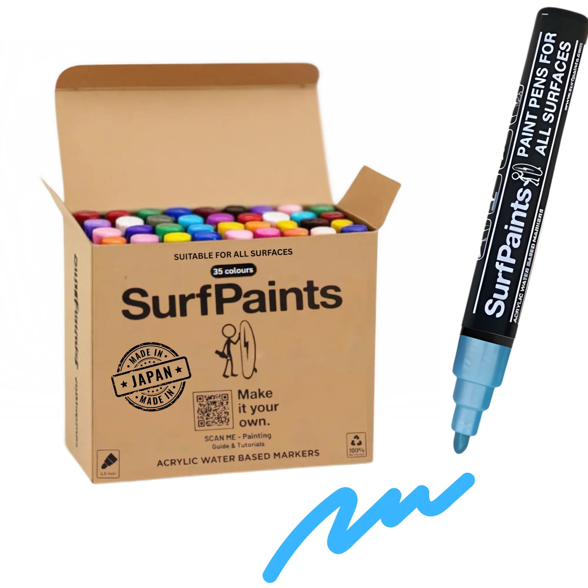 Surfpaints 35-Pen Complete Range Review: Japanese-Made Weatherproof Acrylic Paint Pens for Every Surface