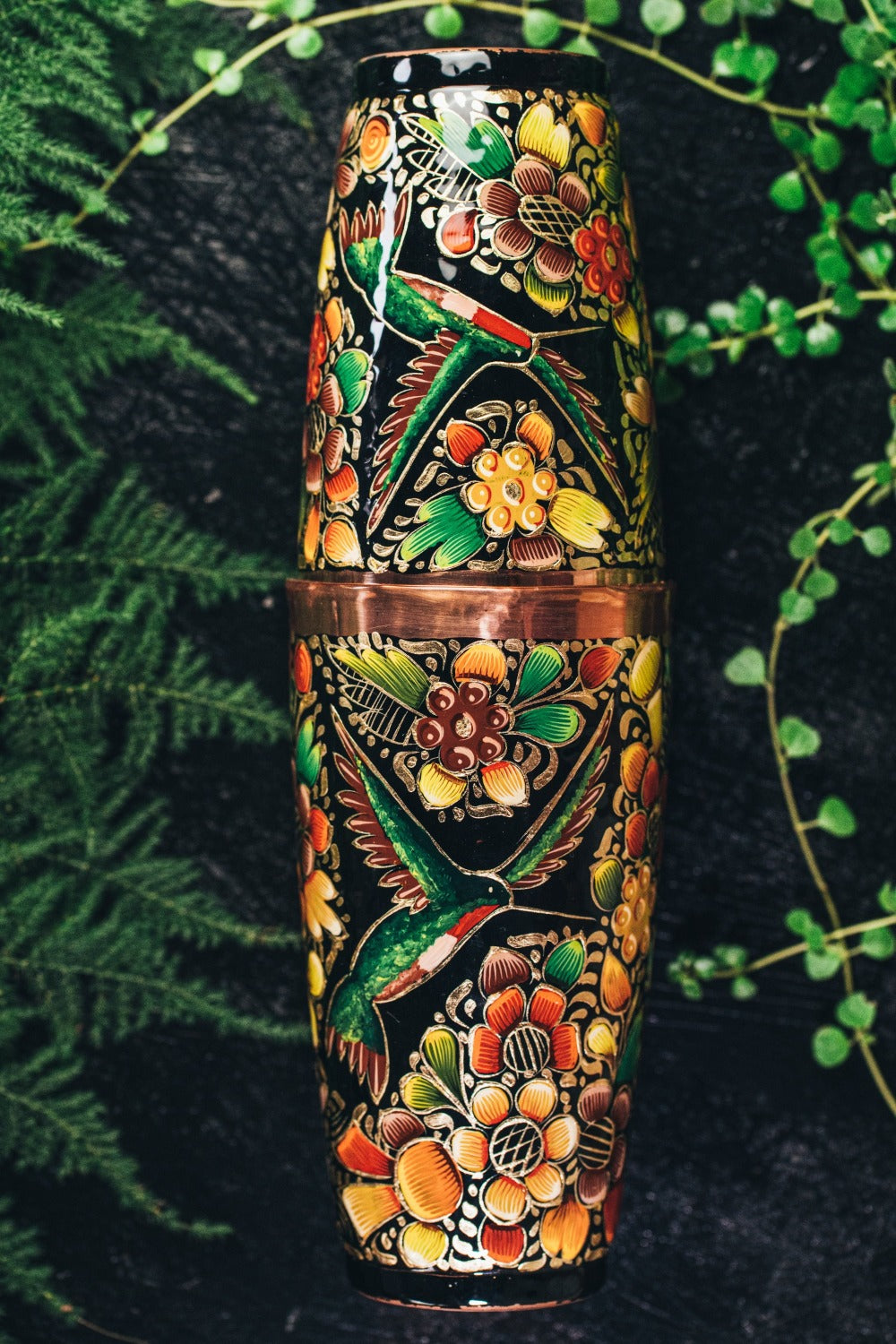 Tepotztli Boston Hand Painted Colibrí Negro Cocktail Shaker Review