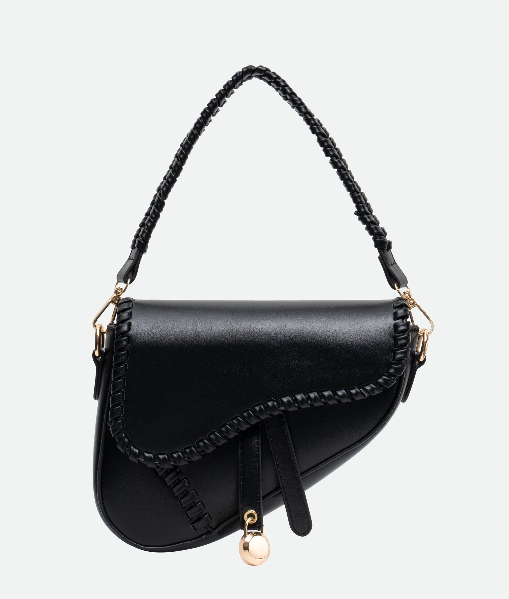 Valentina Saddle Bag Review: Vegan Leather Shoulder Bag with Gold Accents
