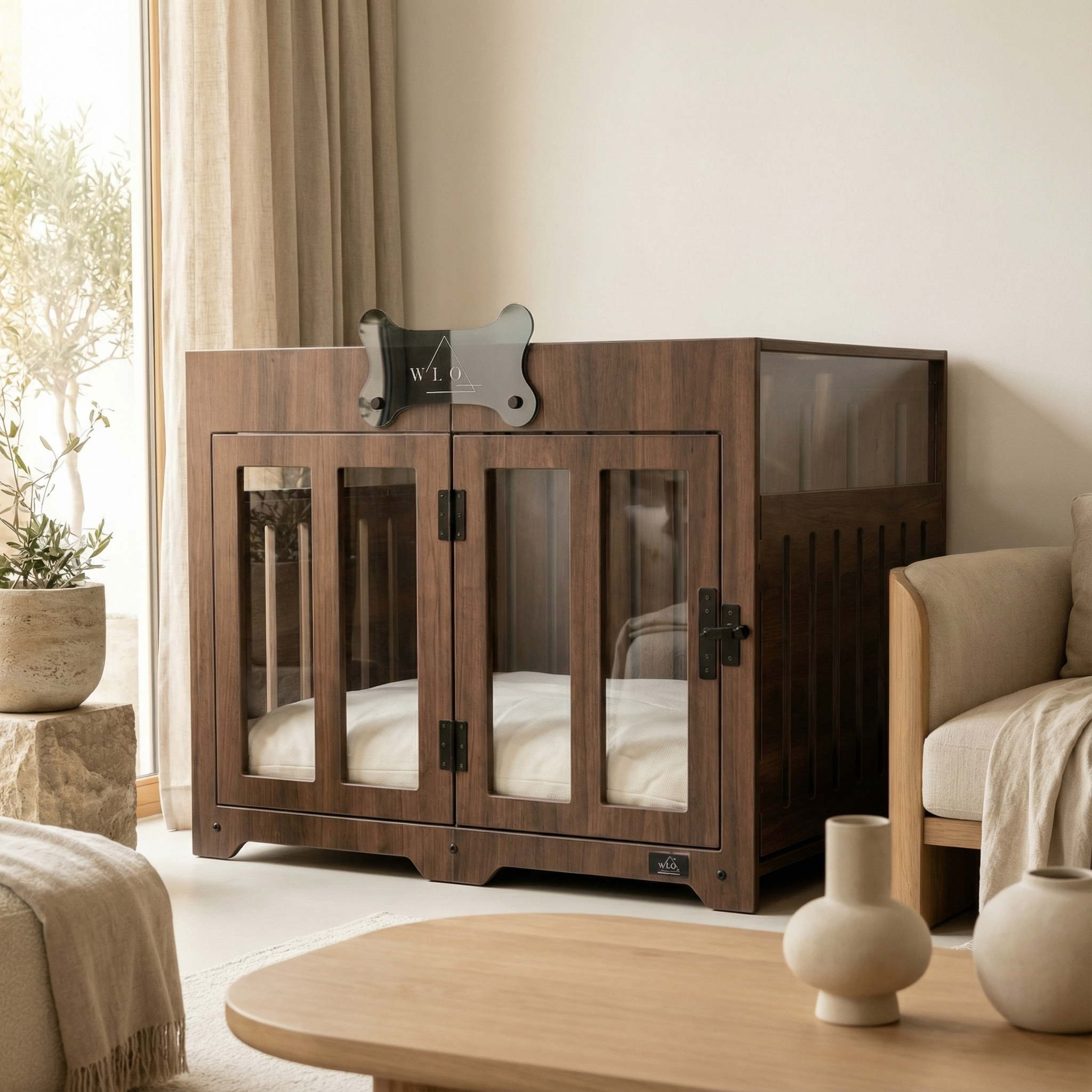 WLO Walnut Pueblo Dog Crate Review: A Dog House That Doesn't Look Like a Cage