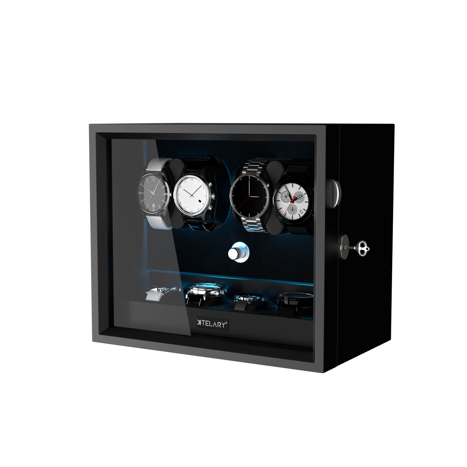 Xtelary Large Capacity Watch Winder Review: Aurora Blue LED Edition